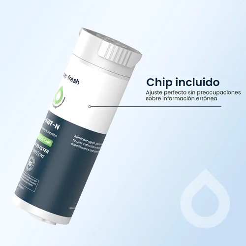 Miniatura 2 de GLACIER FRESH Filtro de agua compatible con XWFE (con CHIP incorporado), reemplazo para filtro de agua de refrigerador GE XWFE, XWF, Certificación