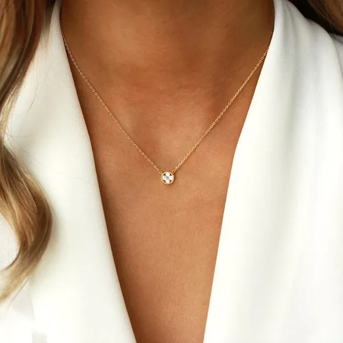 Miniatura 2 de Collner Collar con colgante de corazón de oro de 14 quilates para mujer, delicado collar de estrella, gargantilla de mal de ojo, collar bohemio