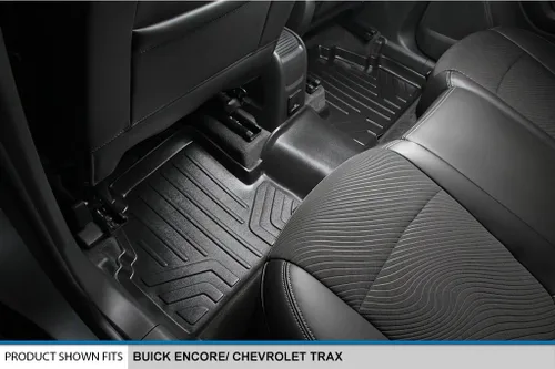Miniatura 4 de SMARTLINER Juego de alfombrillas de piso de ajuste personalizado de 2 filas y revestimiento de carga compatible con Buick Encore 2013-2022