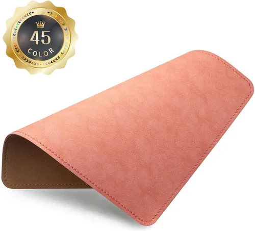 Miniatura 49 de Alfombrilla de mouse de cuero con borde cosido, base de microfibra con antideslizante impermeable, alfombrilla de mouse para computadoras, laptop, 8
