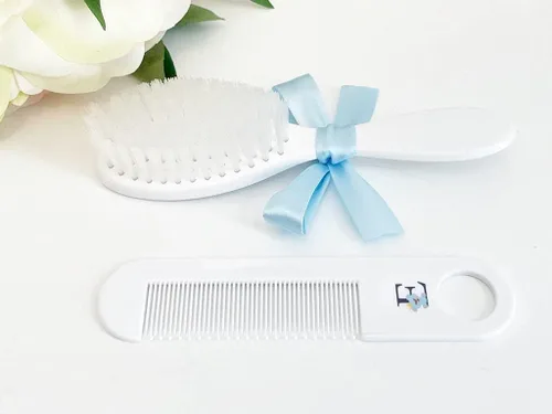 Miniatura 2 de Regalo personalizado para bebé: juego de cepillo y peine para bebé, adecuado para edades de 0 a 3 años, regalo para recién nacido, regalo para bebé