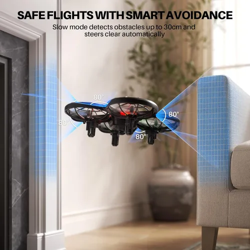 Miniatura 9 de SYMA Drone para niños de 8 a 12 años con evitación automática de obstáculos, 20 minutos de tiempo de vuelo (2 baterías), volteos 360° con un botón