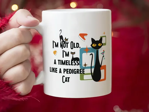 Miniatura 6 de Timeless Classic Pedigree Cat - Taza de café divertida Regalo perfecto para los amantes del té, cumpleaños, día de la madre Taza de café retro
