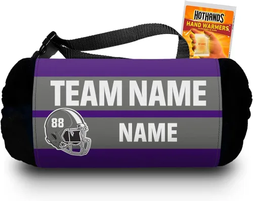 Miniatura 6 de Calentador de manos para cuarto de espalda, jugadores y potenciadores - Nombre del equipo personalizable y nombre del jugador Naranja