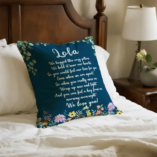 Miniatura 4 de Lola - Fundas de almohada, regalos conmovedores para la abuela Lola, almohada de cojín floral acogedora para abuelo, 18 x 18 pulgadas