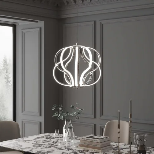 Miniatura 5 de Candelabro LED moderno con diseño acrílico, ajustable, fácil de instalar, adecuado para comedor, sala de estar, dormitorio, cocina y pasillo