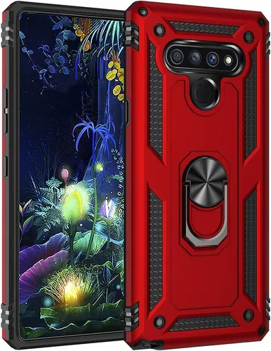 Miniatura 10 de Dionsibei Carcasa de grado militar para LG Stylo 6, soporte de anillo giratorio de metal 360, soporte magnético para montaje en automóvil, funda