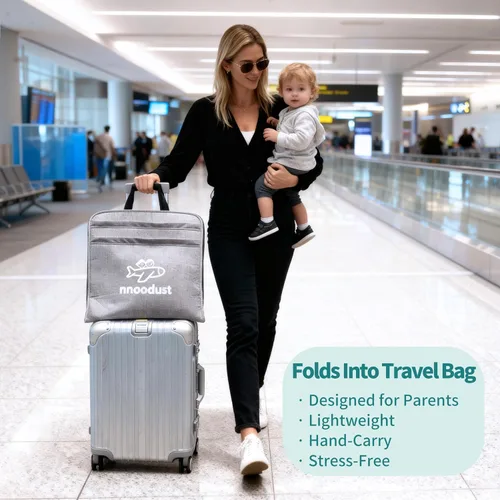 Miniatura 7 de Cama de avión para niños pequeños con cubierta de bandeja que se puede convertir en bolsa, extensor de asiento de avión para niños, cama de avión
