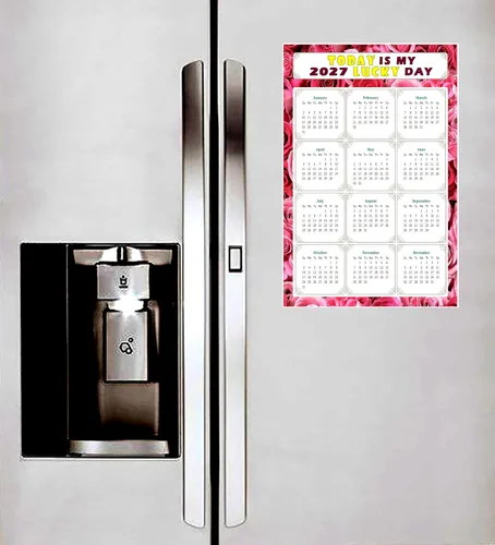 Miniatura 3 de Calendario magnético 2024 – Imanes del calendario – Today is my Lucky Day – Resistente a la decoloración, desgarros y agua – Temático 028 (7 x 10.5)