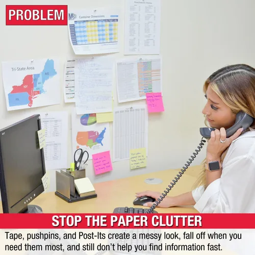 Miniatura 2 de Ultimate Office AdjustaView Organizador de escritorio de referencia de 10 bolsillos con bolsillos de carga fácil y base compacta y pesada para mayor