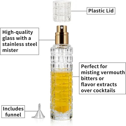 Miniatura 5 de Pulverizador atomizador de cóctel – 1 oz / 1.0 fl oz, botella de spray para cócteles pulverizador portátil recargable de perfume
