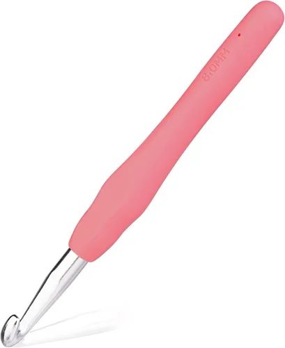 Miniatura 23 de Gancho de ganchillo de 0,5 mm, mango ergonómico para manos con artritis, agujas de tejer extra largas para principiantes y lana para ganchillo