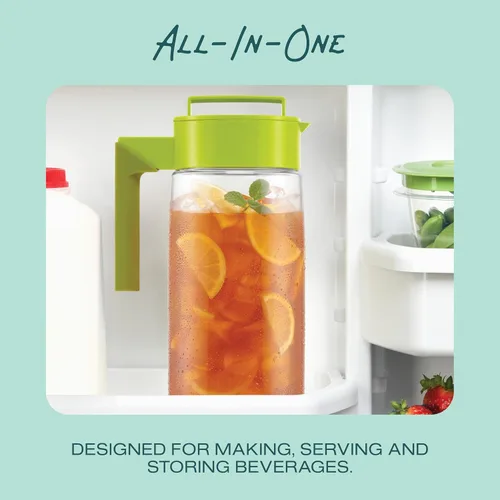 Miniatura 5 de Takeya Jarra hermética – Jarra hermética de uso diario para té helado y más – Jarra transparente con tapa – Esencial de cocina ligero – Utensilios