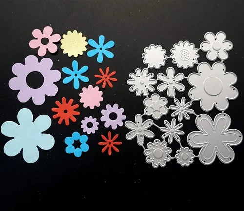 Miniatura 3 de Troqueles de corte de metal, flores en 13 formas, plantilla de estampado en relieve, troqueles para hacer tarjetas, álbumes de recortes, papel