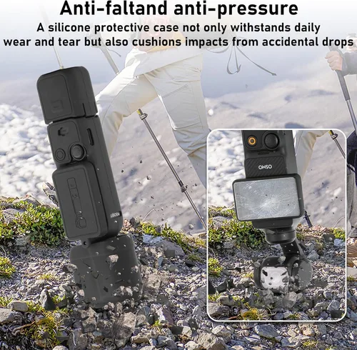 Miniatura 4 de Funda de silicona para osmo Pocket 3 Funda protectora para DJI Pocket 3 Protector de lente resistente a los arañazos Funda compatible con DJI OSMO