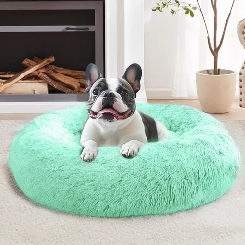 Miniatura 55 de JOLLYVOGUE Cama Calmante para Perros Pequeños - Cama para Perros Pequeños en Forma de Dona Lavable de 23 Pulgadas para Gatitos y Cachorros, Camas