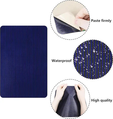 Miniatura 4 de Kit de reparación de cubierta de piscina de 6 piezas, kit de parche azul para cubierta de seguridad para piscina, kit de parche de malla