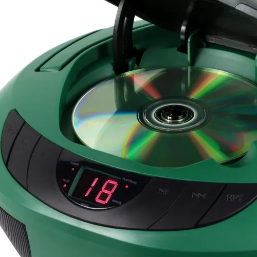Miniatura 3 de Jensen CD-475 Boombox estéreo portátil deportivo (verde)