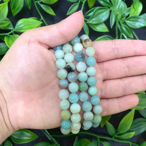 Miniatura 545 de Gem Avenue Handmade Round Bead Stretch Bracelet Unisex Natural Stone Beaded Jewelry for Men & Women, Elastic Wristband for Daily Wear