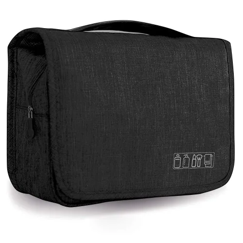 Neceser de viaje colgante, organizador de cosméticos, bolsa de maquillaje portátil para mujeres y hombres con gancho fuerte y bolsillos, bolsa de