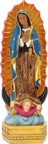 Miniatura 7 de Estatua de Guadalupe, hermosos detalles estatua cristiana elegante pintada a mano para el hogar
