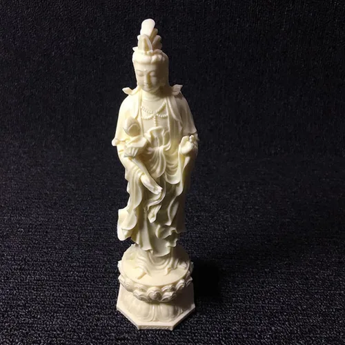 Miniatura 4 de Juego de 3 estatuas de Buda Amitabha Kuanyin-Amitabha-Ksitigarbha, blanco, talla única