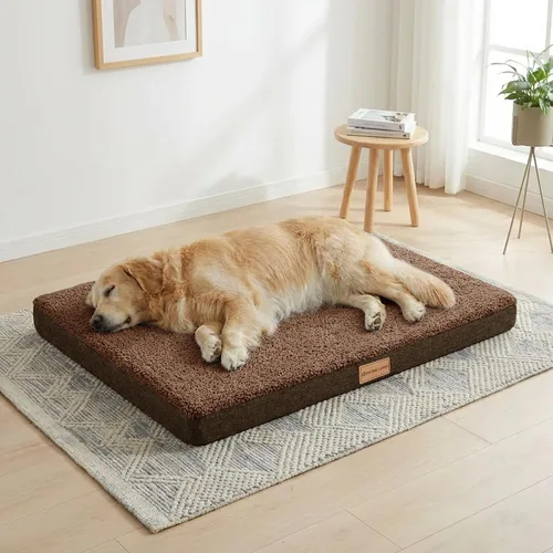 Miniatura 19 de Cama ortopédica para perros Patas Lague de tamaño grande 36''X24'', suave, impermeable, de espuma en forma de caja de huevos, cama para jaula