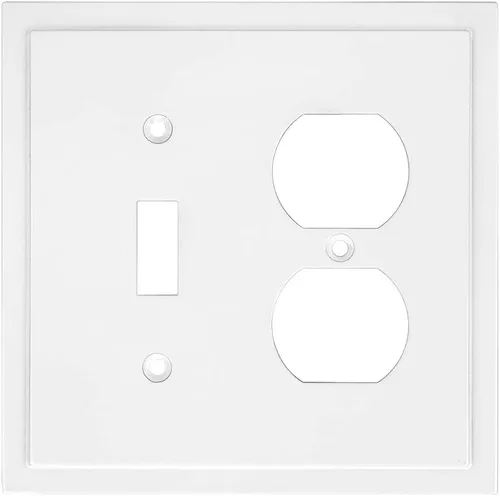 Miniatura 87 de Henne Bery Placa decorativa de pared con borde moderno, tapa de tomacorriente para cubrir enchufe, aleación de zinc maciza duradera