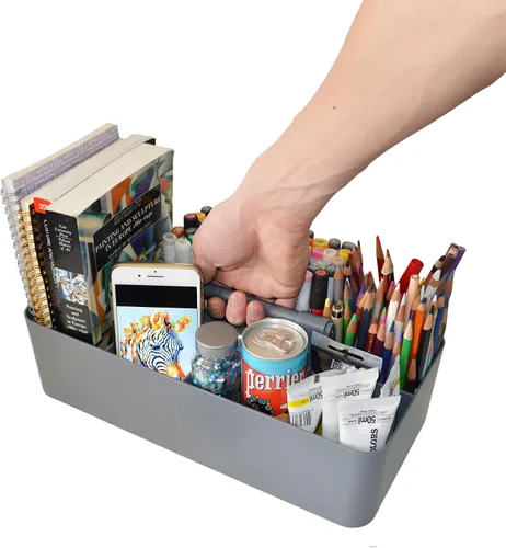 Miniatura 13 de Divisores DIY de 8 Compartimentos, Caddy Portátil Grande, Multiusos, Apilable, Solución Moderna para Escuela, Oficina, Escritorio, Uso Infinito