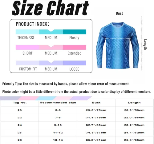 Miniatura 7 de Camisetas de portero de fútbol para niños jóvenes, manga larga, acolchadas, camiseta de portero de fútbol
