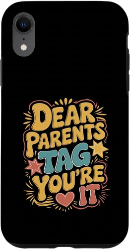 Dear Parents Tag You’re It Leopard Print Case for iPhone XR