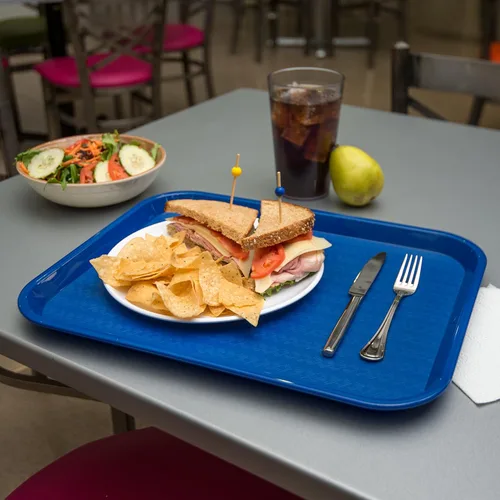 Miniatura 5 de Carlisle FoodService Products Bandeja de plástico para comida rápida, 14 x 18 pulgadas, azul (paquete de 2)
