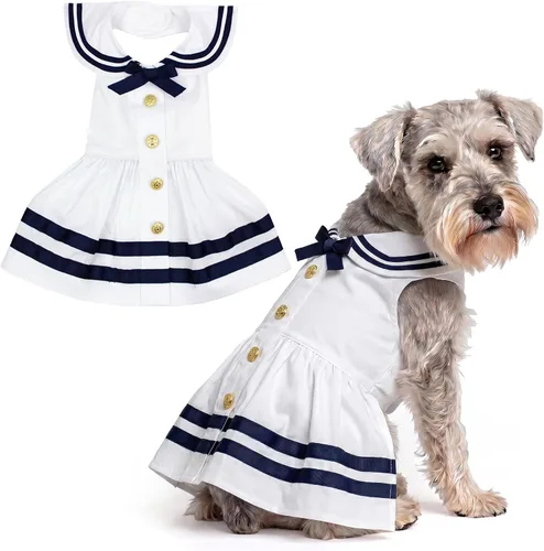 Miniatura 128 de Parisian Pet Chambray - Vestido para perro - Ligero sin mangas para perro, niña, talla XS Chambray en general
