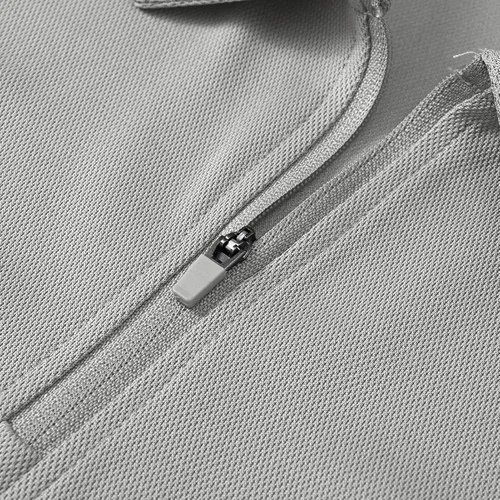 Miniatura 2 de BASUDAM Polo con cremallera para hombre, de secado rápido, manga corta, atlético, al aire libre, con bolsillo