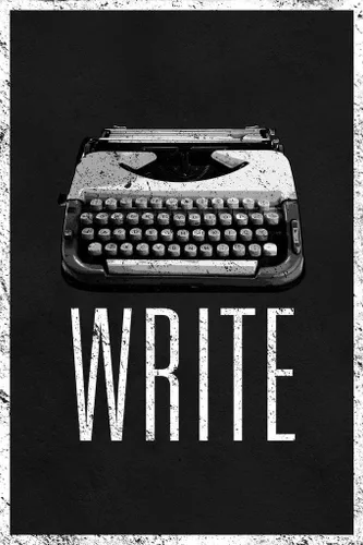 Miniatura 5 de Póster Write con máquina de escribir manual, retro, blanco y negro, inspirador y motivacional, para autor escritor, genial arte decorativo
