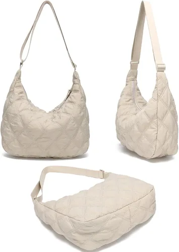 Miniatura 2 de YIKOEE Bolso cruzado de nailon acolchado para mujer, bolsa ligera acolchada