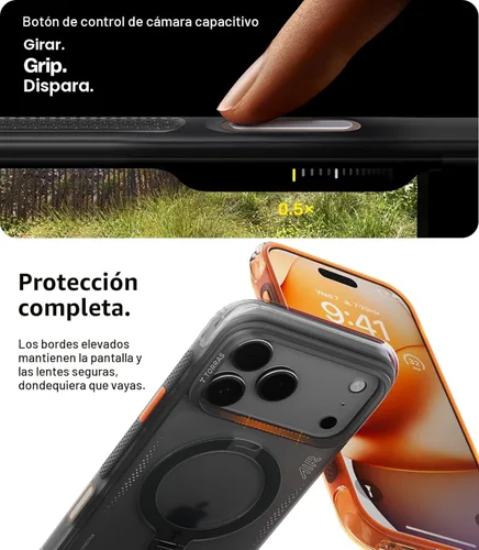 Miniatura 6 de TORRAS Ostand Q3 Air - Funda para iPhone 17 Pro Max con soporte magnético de 360°, compatible con MagSafe, probado contra caídas de grado militar
