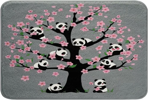 Miniatura 32 de Cherry - Alfombra de baño de 16 x 24 pulgadas para niños, tapete de baño de frutas tropicales, novedoso y divertido tapete de puerta de comida