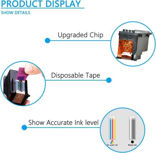 Miniatura 2 de KCYMTONER - Cartucho de tinta remanufacturado de alto rendimiento compatible con Canon PG-245XL CL-246XL PG-243 CL-244 PIXMA MX492 MX490 IP2820