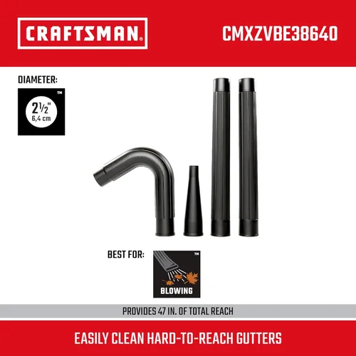 Miniatura 2 de CRAFTSMAN CMXZVBE38640 - Kit de accesorios de limpieza de canaletas en seco y húmedo de 2-1/2 pulgadas, accesorio de aspiradora de grado industrial