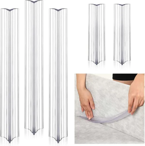 Miniatura 7 de Yinkin Funda para sofá de 8 y 16 pulgadas, funda de sofá larga transparente de PVC antideslizante, agarres para sofá seccional, fundas de sofá