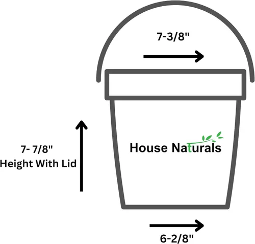 Miniatura 3 de House Naturals Contenedor de plástico de 1 galón con tapa, grado alimenticio, sin BPA, fabricado en Estados Unidos (paquete de 6)