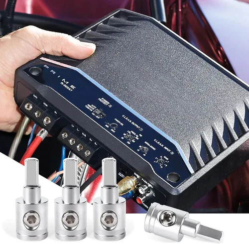 Miniatura 6 de 4PCS Reductor de Cable de Audio Estéreo para Automóvil de Servicio Pesado - Calibre 0 a Calibre 4 para Entrada de Amplificador, Conexión