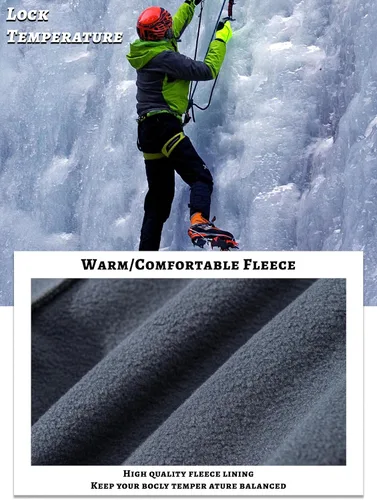 Miniatura 3 de TACVASEN Men's Snow Ski Pants Softshell Fleece Lined Hiking Snowboard Pants Waterproof & Windproof Pants with Zipper Pockets