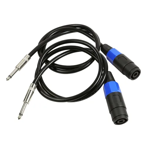 Miniatura 8 de HBU Paquete de 2 cables Speakon hembra a macho de 1/4 pulgadas de 3.3 pies – 2 cables Jack de audio amplificador Pro de 3.3 ft – Conector SpeakON a