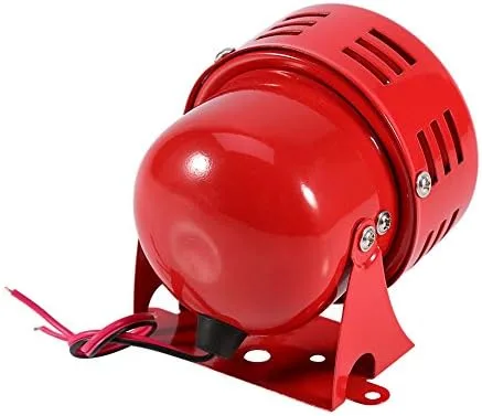 Miniatura 2 de Silbato de sirena de 12 V 1.5 A, 110 dB, coche eléctrico, camión, motocicleta, alarma de bocina (Air Raid) 50s rojo 12V alarma de coche y seguridad