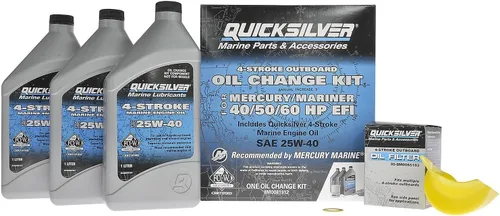 Kit de cambio de aceite Quicksilver de 4 tiempos – para motores fuera de borda Mercury – 15, 20, 25, 30, 40, 50, 60, 75, 90, 115, 150, 175, 200,