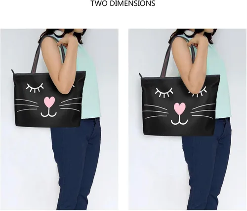 Miniatura 6 de Bolsa de mano para mujer con cremallera, bolsa de poliéster para vacaciones, bolsa de trabajo, regalo para mujer