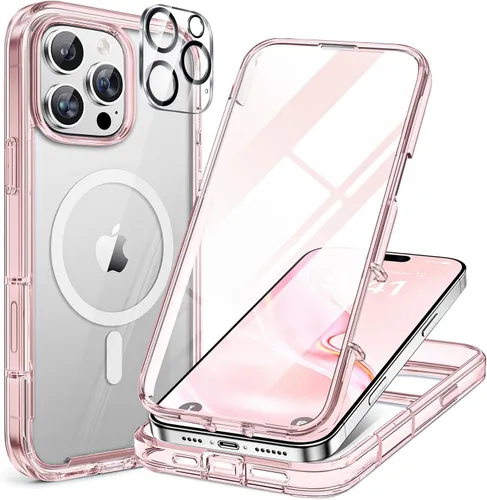 Miniatura 158 de Miracase Funda para iPhone 13 de 6.1 pulgadas, [sin burbujas] funda de teléfono de cuerpo completo con pantalla de vidrio completa integrada, sin
