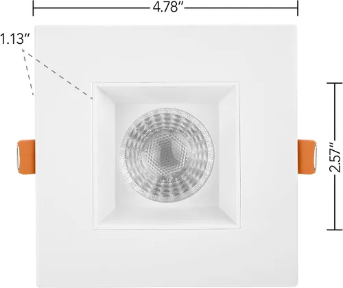 Miniatura 8 de Maxxima Foco LED empotrado cuadrado ultrafino de 4 pulgadas de bajo kelvin, antirreflejo, clasificación IC sin lata, 1200 lúmenes, 5 temperaturas